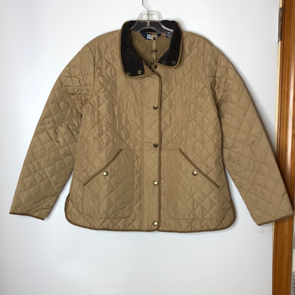 NWT Lands End Womens Insulated Quilted packable Jacket Zipper Front 2X PLUS SIZE